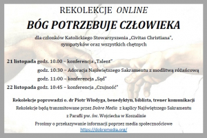 REKOLEKCJE ONLINE - BÓG POTRZEBUJE CZŁOWIEKA- cz. 1